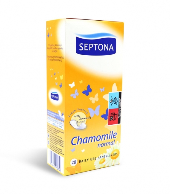 پد بهداشتی روزانه خیلی نازک Septona سپتونا مدل Chamomile Normal - بسته 20 عددی