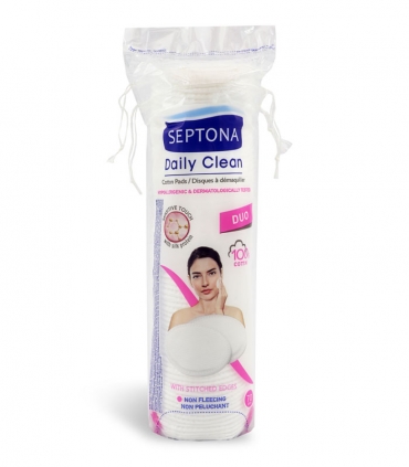 پد پاک کننده آرایش پنبه‌ای دو طرفه Septona سپتونا مناسب پوست های حساس - بسته 70 عددی
