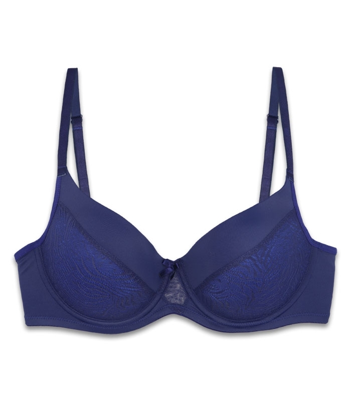 سوتین Neev نیو میکرو فایبر و دانتل کد 2019 سرمهای Navy