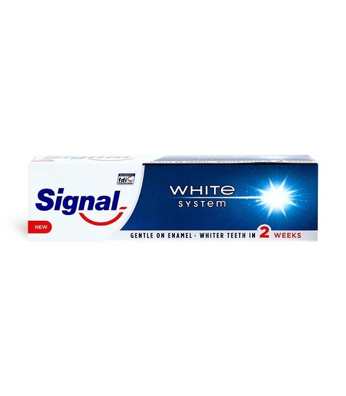 خمیر دندان سفید کننده دندان Signal سیگنال مدل White System - حجم 75 میلی لیتر
