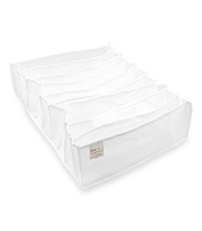 نظم دهنده کشو سایز 11×30×38 سانتی‌متر سفید - 9 پاکت