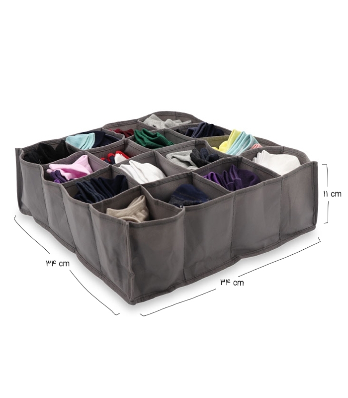 نظم دهنده کشو سایز 11×34×34 سانتی متر خاکستری