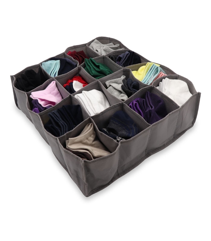 نظم دهنده کشو سایز 11×34×34 سانتی متر خاکستری