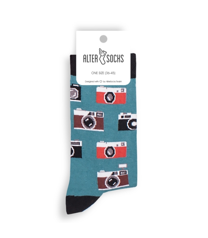 جوراب Alter Socks طرح دوربین آبی