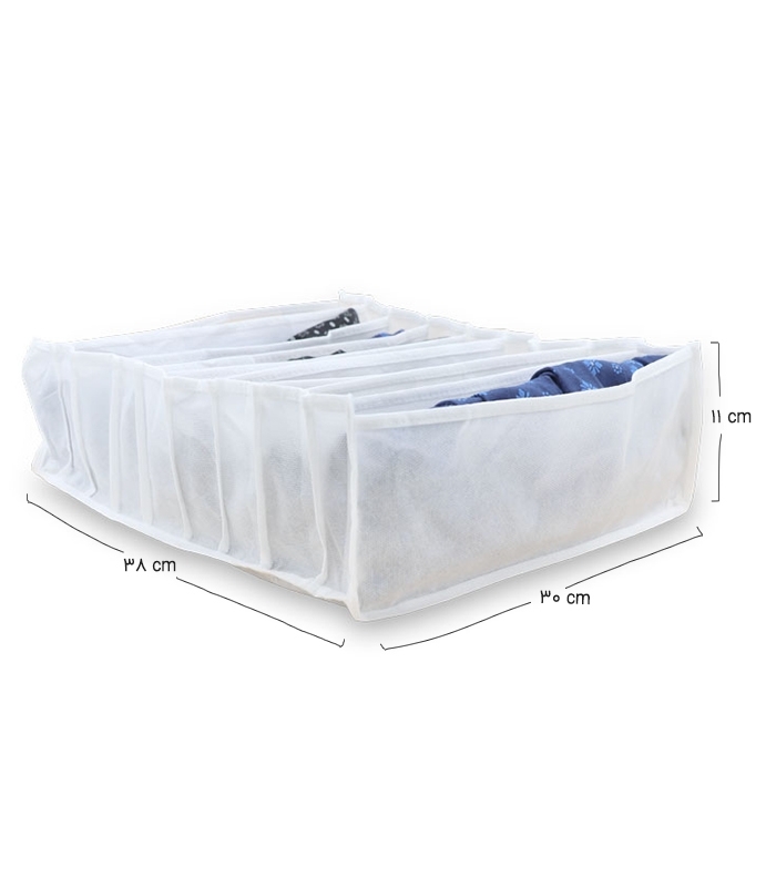 نظم دهنده کشو سایز 11×30×38 سانتی‌متر سفید - 9 پاکت
