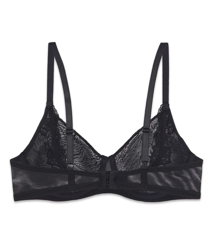 سوتین Neev نیو فنردار دانتل و تور کد 842 مشکی Black