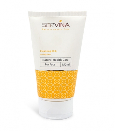 لوسیون پاک کننده آرایش مناسب پوست‌های چرب Servina سروینا مدل Cleansign Milk - حجم 150 میلی لیتر
