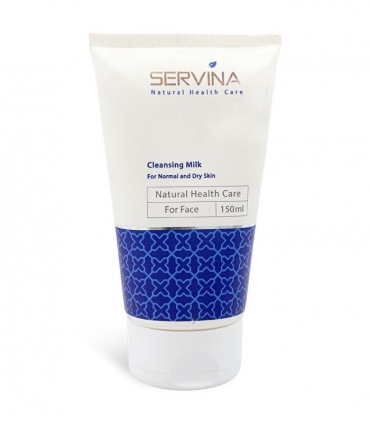لوسیون پاک کننده آرایش مناسب پوست‌های خشک و معمولی Servina سروینا مدل Cleansign Milk - حجم 150 میلی لیتر