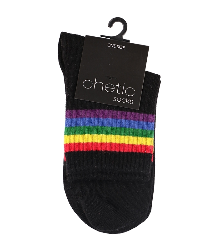 جوراب Chetic چتیک طرح رنگین کمان مشکی