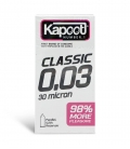 کاندوم بسیار نازک کاپوت Kapoot مدل Classic 0.03 - بسته 10 عددی