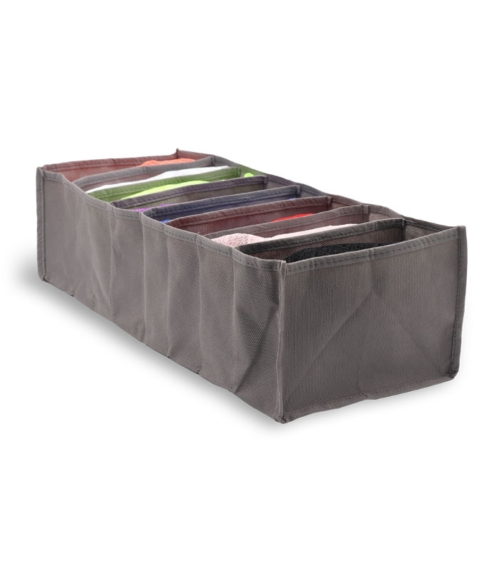 خرید نظم دهنده کشو کد 370 ابعاد 12×17×42 سانتی متر سایز S خاکستری