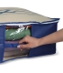 خرید کاور پتو و بالش ضد آب کد 377 طرح‌دار ابعاد 25×48×65 سانتی متر سایز L کرم آبی