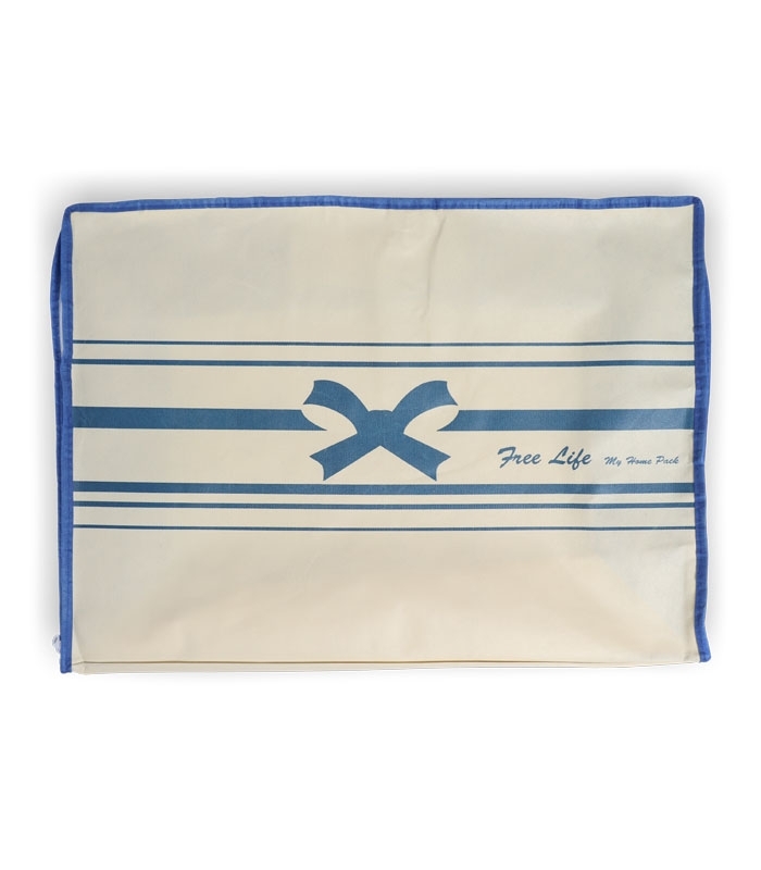 خرید کاور پتو و بالش ضد آب کد 377 طرح‌دار ابعاد 25×48×65 سانتی متر سایز L کرم آبی