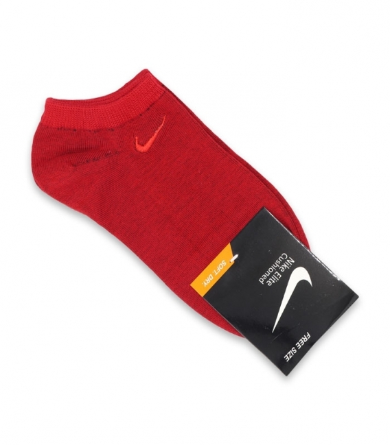 جوراب مچی گلدوزی طرح Nike قرمز