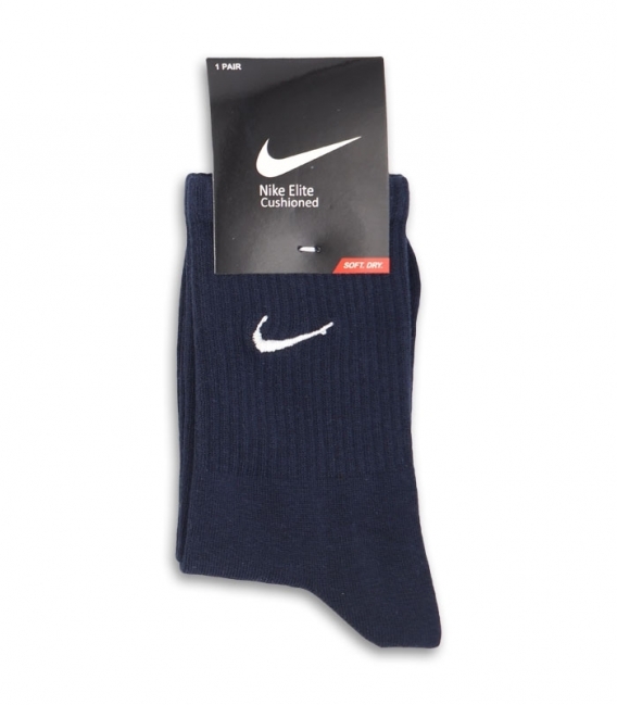 جوراب ساقدار کش انگلیسی گلدوزی طرح Nike سرمه‌ای