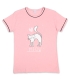 ست شلوارک و تیشرت Fawn فاون نخی کد 5452 طرح گربه صورتی