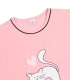 ست شلوارک و تیشرت Fawn فاون نخی کد 5452 طرح گربه صورتی