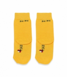 جوراب نیم ساق بچگانه نانو پاآرا کد 703 طرح Angry Birds زرد