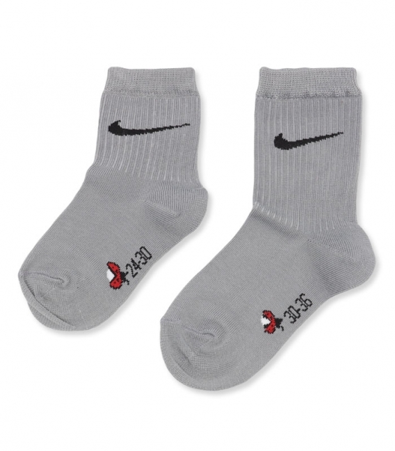 جوراب نیم ساق بچگانه نانو پاآرا کد 703 طرح Nike خاکستری