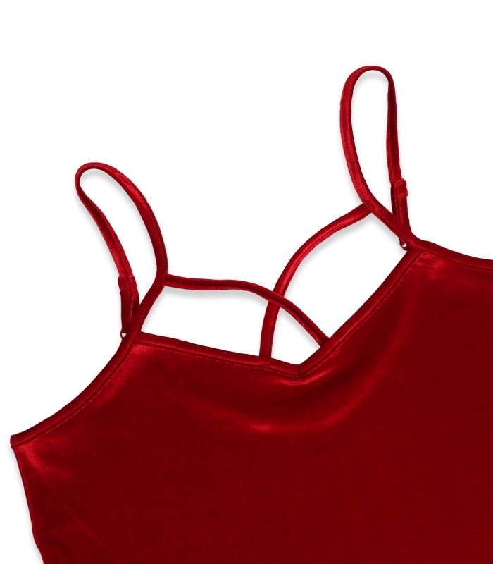 لباس راحتی تاپ و شورتک مخمل Neev نیو کد 4605 قرمز Red
