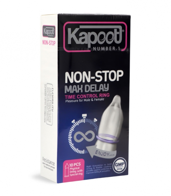 کاندوم تاخیری کاپوت Kapoot مدل Non Stop - بسته 10 عددی