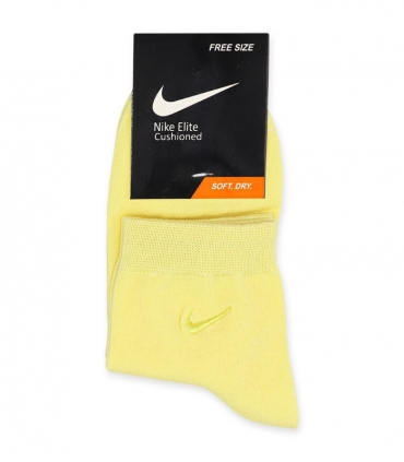 جوراب نیم ساق گلدوزی طرح Nike لیمویی