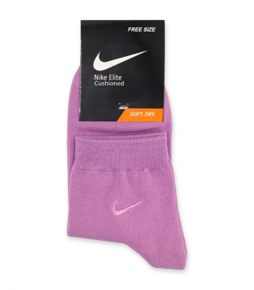 جوراب نیم ساق گلدوزی طرح Nike بنفش روشن