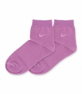 جوراب نیم ساق گلدوزی طرح Nike بنفش روشن