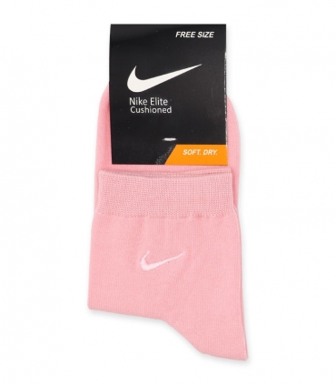 جوراب نیم ساق گلدوزی طرح Nike گلبهی روشن