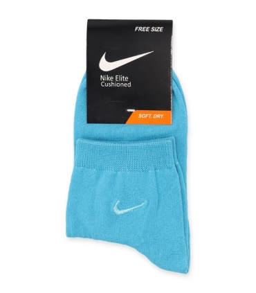 جوراب نیم ساق گلدوزی طرح Nike آبی آسمانی