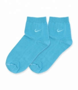 جوراب نیم ساق گلدوزی طرح Nike آبی آسمانی