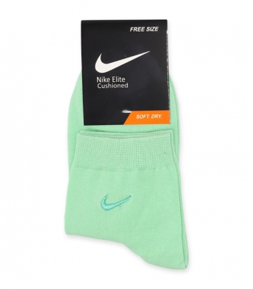 جوراب نیم ساق گلدوزی طرح Nike سبز روشن