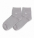 جوراب نیم ساق گلدوزی طرح Nike خاکستری روشن