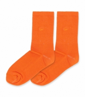 جوراب ساقدار کش انگلیسی گلدوزی طرح Nike نارنجی