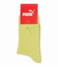 جوراب ساقدار کش انگلیسی گلدوزی طرح Puma سبز فسفری