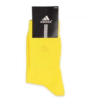 جوراب ساقدار کش انگلیسی گلدوزی طرح Adidas زرد