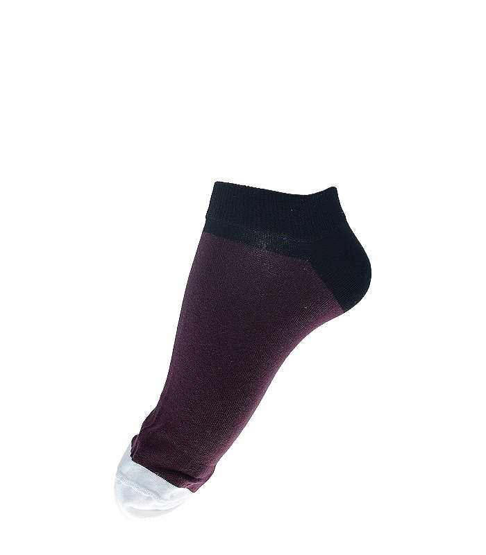 جوراب مچی فانی ساکس طرح سه رنگ زرشکی کد 618