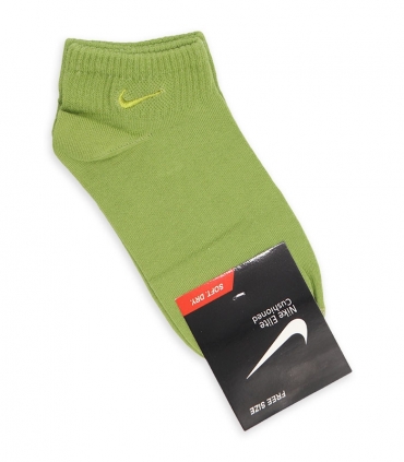جوراب مچی کش انگلیسی گلدوزی طرح Nike سبز روشن