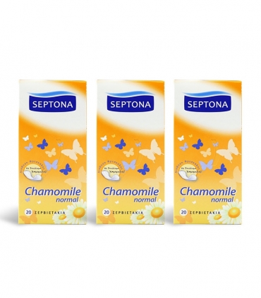 پک پد بهداشتی روزانه خیلی نازک Septona سپتونا مدل Chamomile Normal - بسته 3 عددی