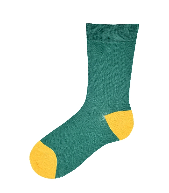 جوراب ساق بلند پاآرا طرح دو رنگ سبز زرد