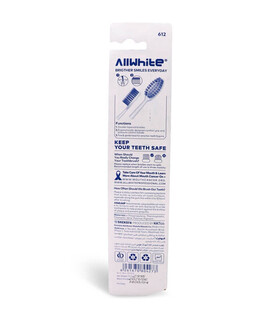 مسواک برس متوسط AllWhite آل وایت مدل Sensitive Clinic کد 613 دارای درپوش آبی