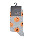 جوراب ساقدار Chetic چتیک طرح هالووین خاکستری