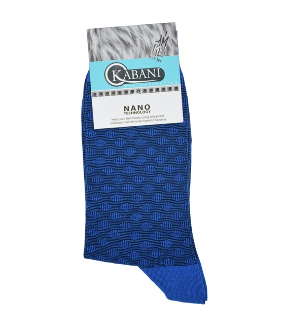 جوراب نانو ساق بلند Kabani طرح لوزی آبی نفتی
