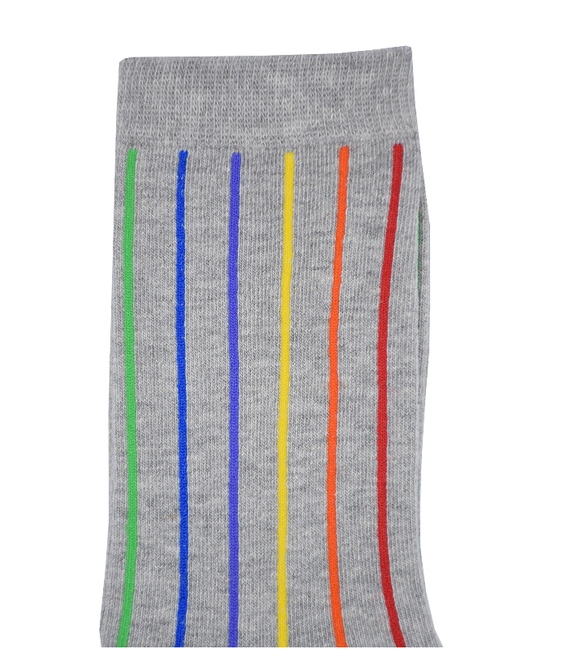 جوراب ساق بلند Chetic راه راه عمودی خاکستری روشن