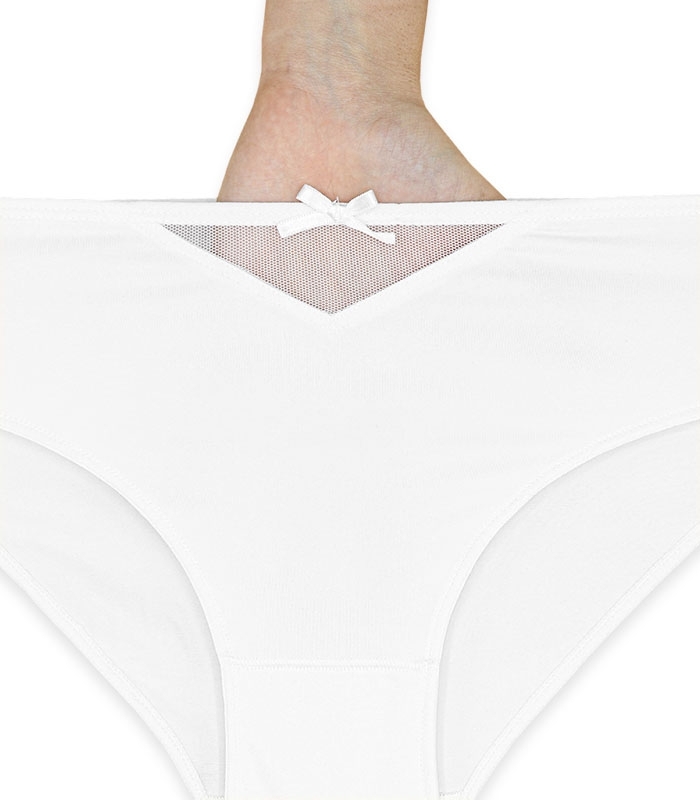 شورت زنانه اسلیپ میکروفایبر و حریر Neev نیو کد 2416 سفید White