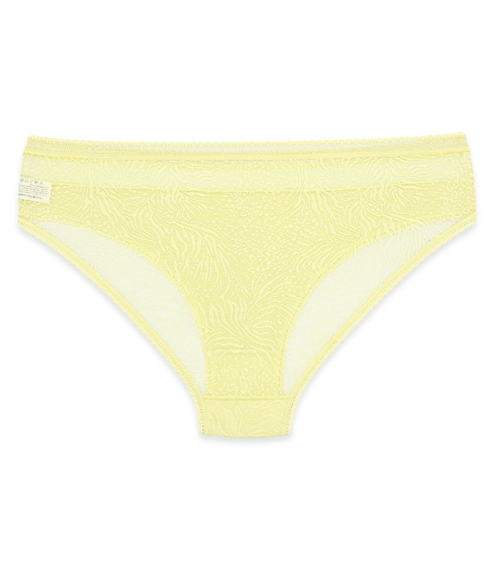 شورت زنانه اسلیپ میکروفایبر و دانتل Neev نیو کد 2430 لیمویی Lemon