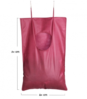 کیسه رخت چرک آویز دار پشت دری ضد آب کد 355 ابعاد 50×80 سانتی متر زرشکی