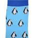 جوراب ساق بلند بوم طرح پنگوئن آبی