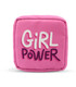 کیف نوار بهداشتی زیپ ‌دار Hippo هیپو ابعاد 13×13 طرح Girl Power صورتی