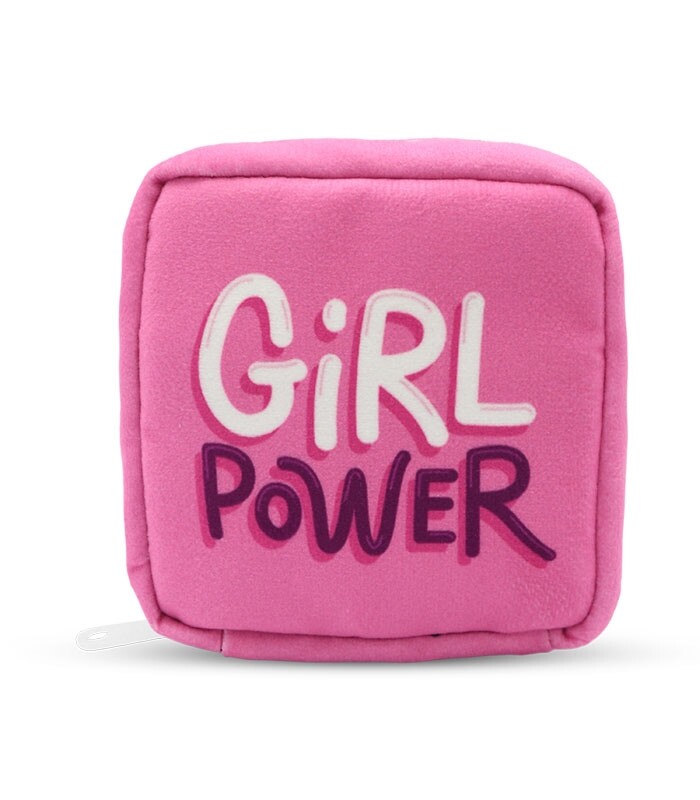 کیف نوار بهداشتی زیپ ‌دار Hippo هیپو ابعاد 13×13 طرح Girl Power صورتی